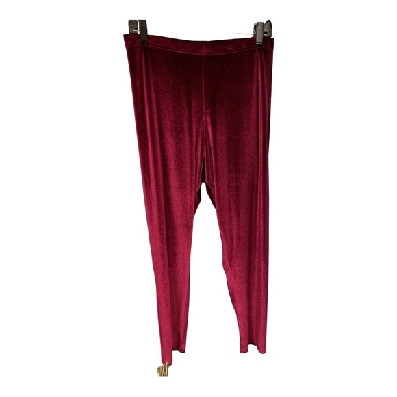 Velvet Burgundy Leggings- Simple and Soft! - Picture 1 of 2